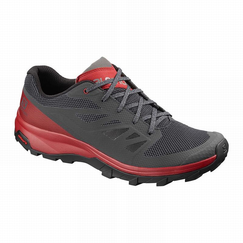 SALOMON OUTLINE Philippines - Men's Hiking Shoes - Dark Blue/Red | 974852-PNU